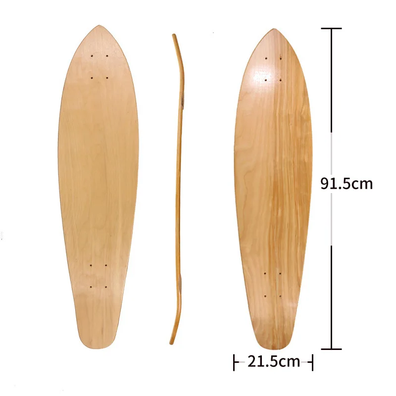 91CM Longboard Deck Blank Cruiser Skateboard Deck 7-Tier Maple Surfskate Deck 36inch DIY Skate Parts Supply