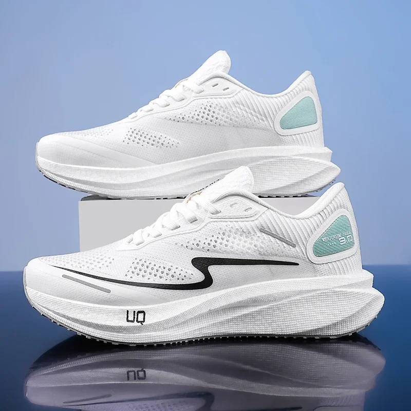 Мужская марафонская обувь с оранжевой сеткой мужские спортивные кроссовки для