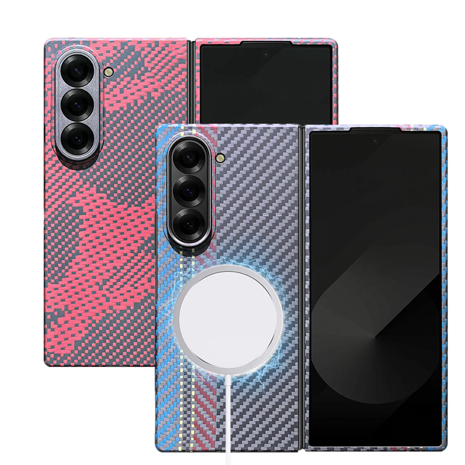 Оригинальный арамидный карбоновый чехол Magsafe для Samsung Galaxy Z Fold 6 ZFold6 W25 Камуфляжный