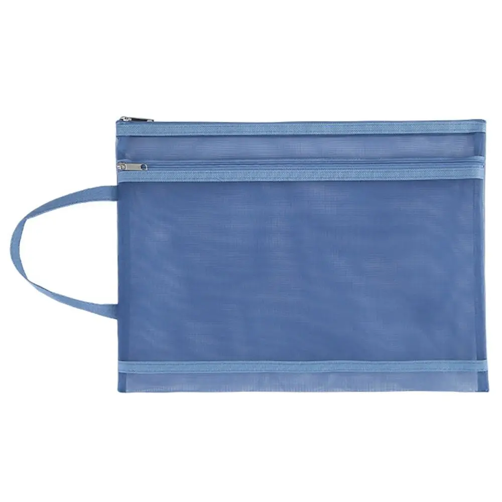 Карман для файлов A4 сетчатая сумка на молнии простая прозрачная хранения