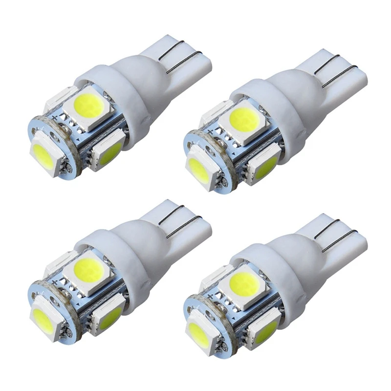 

400 шт., белые автомобильные лампы T10 168 194 501 W5W 5 SMD