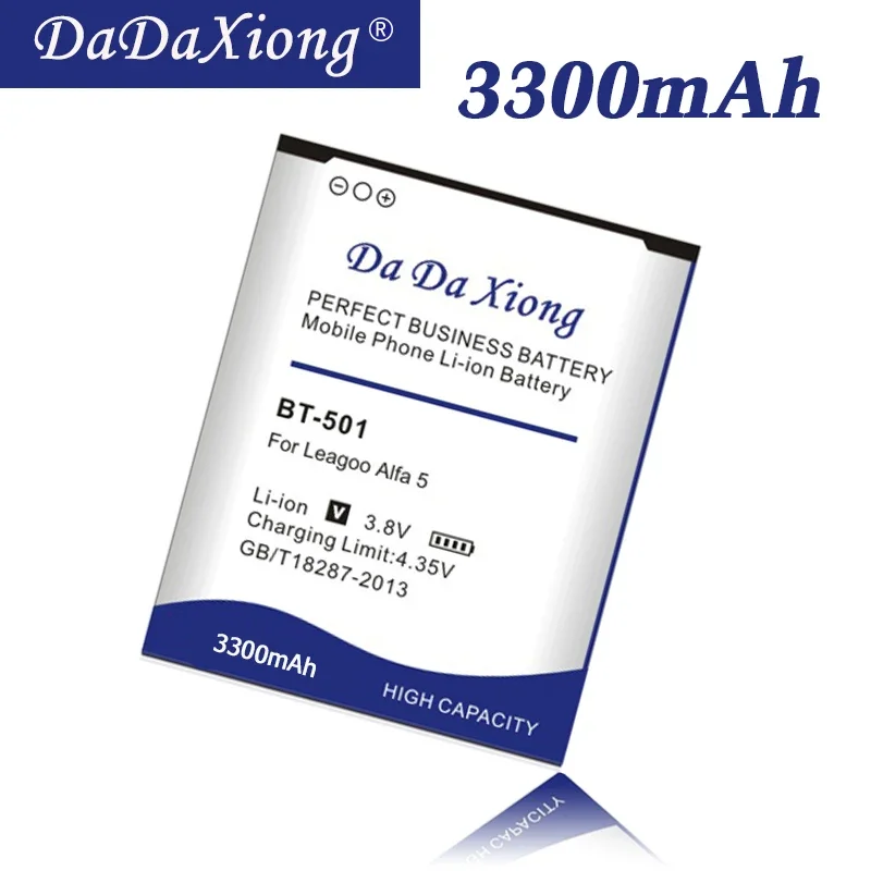 Аккумулятор большой емкости 3300 мАч для сотового телефона LEAGOO Alfa 5