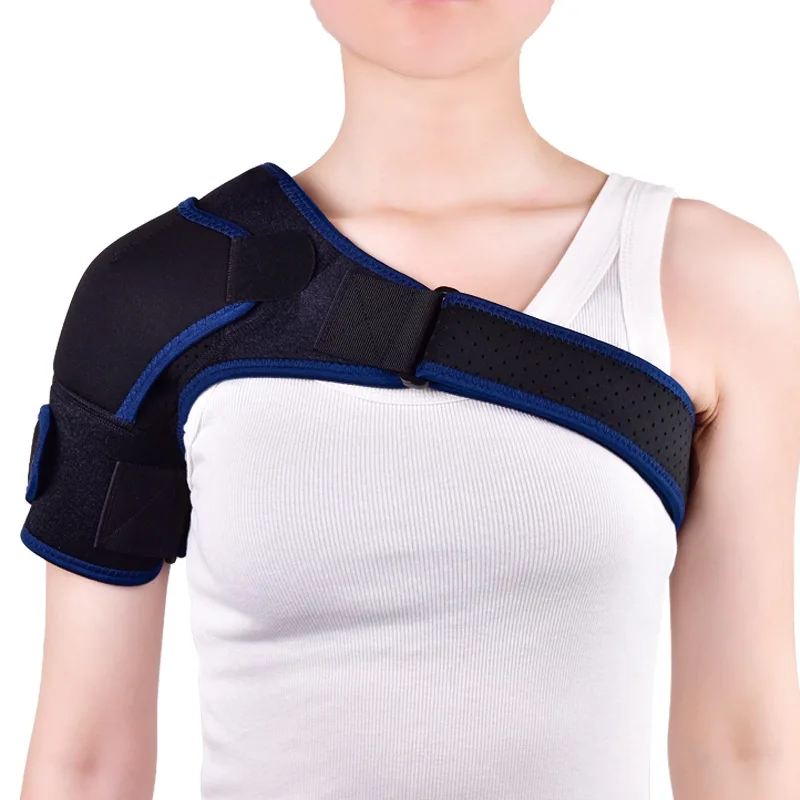 

Customized adjustable shoulder support brace belt with pressure pad