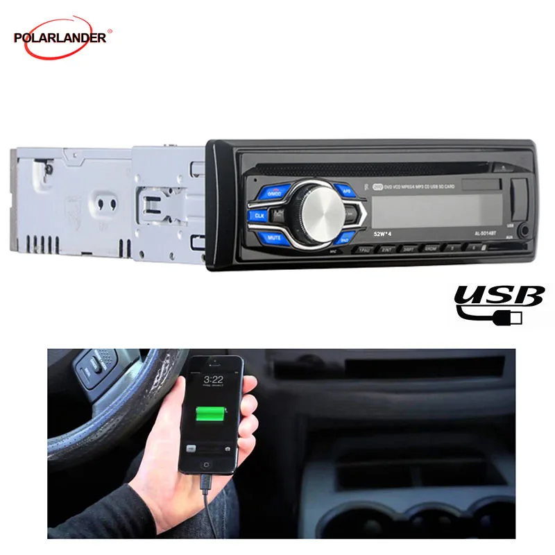 

Automotive Radio 1 Din HD Stereo Receiver Bluetooth Handsfree Car Audio USB SD AUX-IN FM MP3 MP4 Autoradio Multimedia Player 12V