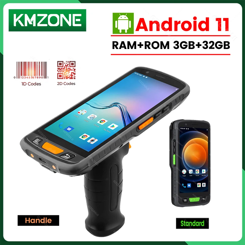 

4G Android 11 Rugged PDA Handheld Terminal Portable Data Collector 1D Laser 2D Barcode Wifi 4710 Scanner 3GB+32GB Running New
