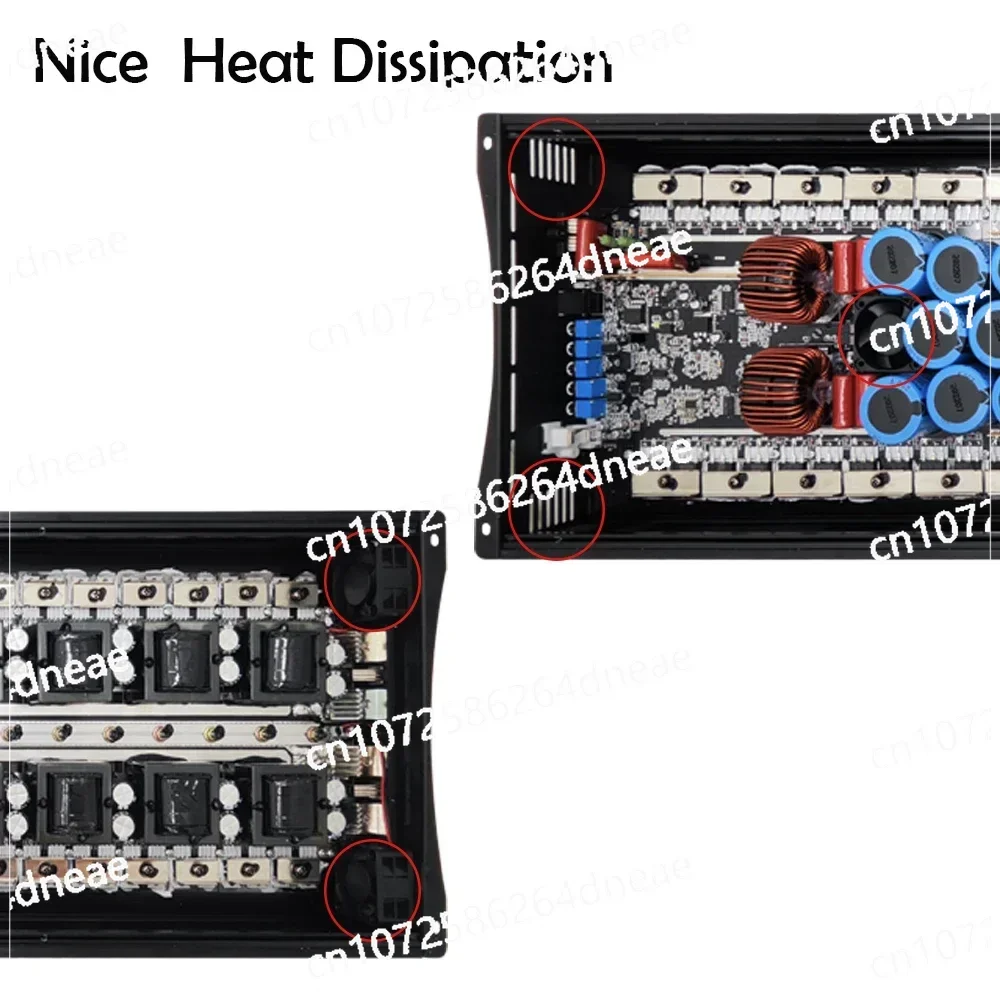 Новейший дизайн 25000 Вт Полнодиапазонный автомобильный аудиоусилитель класса D