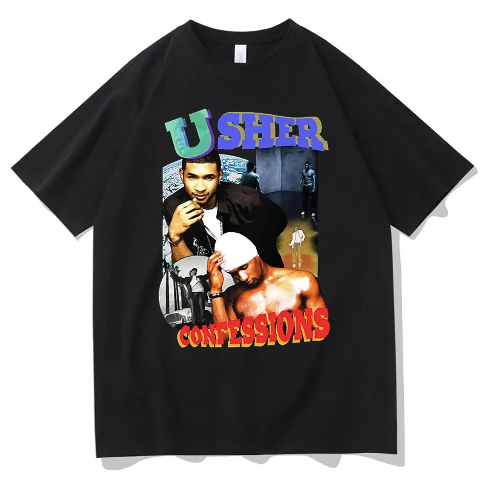 

Singer Usher Confessions Graphic T Shirt Regular Men's Fashion T-shirt Oversized Streetwear Men Women Hip Hop Crewneck Tshirt