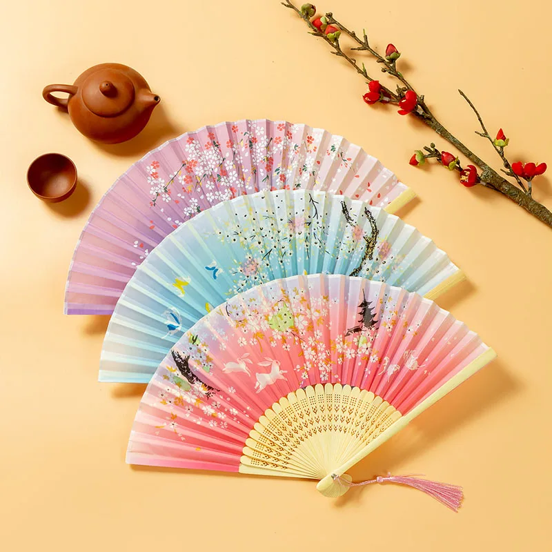 

Fan folding fan, ancient style, summer style, Chinese style, Hanfu, women's cheongsam, portable fan, children's dance, dancing