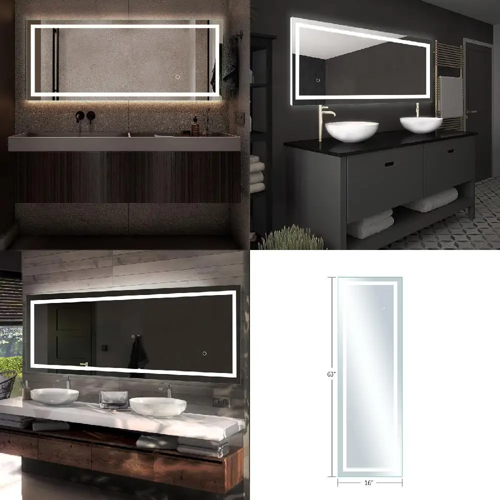 

"Perfect Premium Quality 63"x16" Full-Length White Home Bedroom Standing Mirror - Perfectly Complements Your Room's Decor"