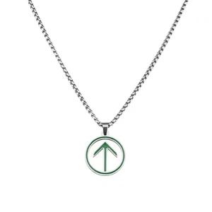 Niche design fashion card pass mens and womens necklace ins hip hop versatile accessory Pendant