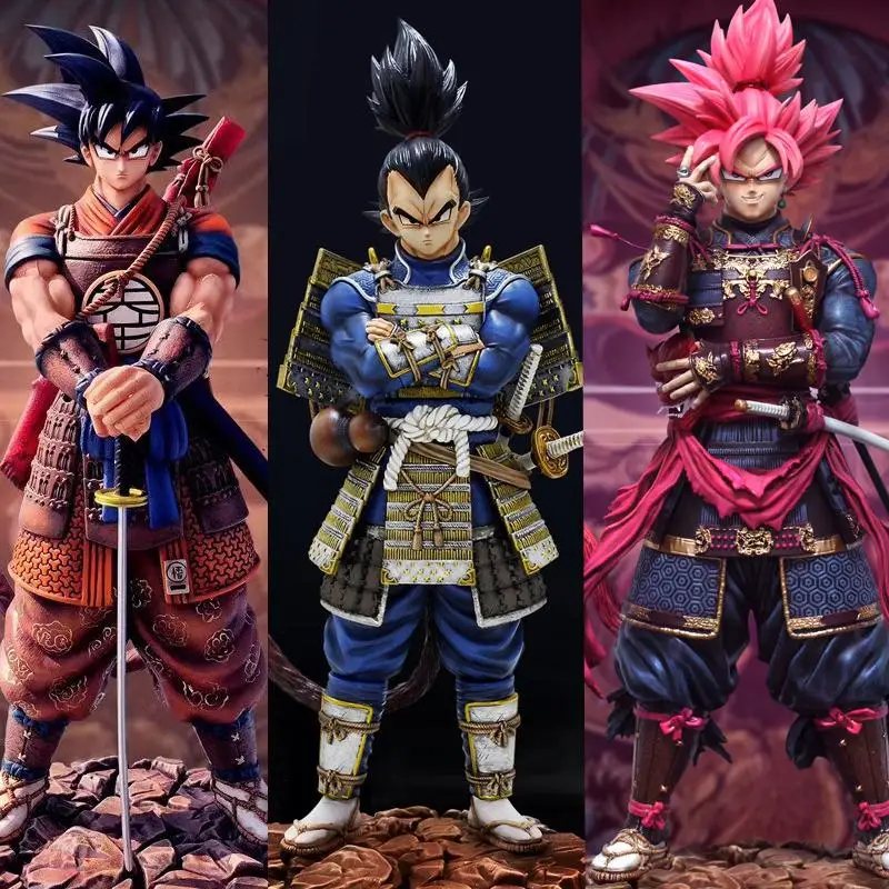 

New Dragon Ball Figure Lk Samurai Series Rose Goku Vegeta Action Figure Anime Gk Accessories Pvc Model Doll Toys