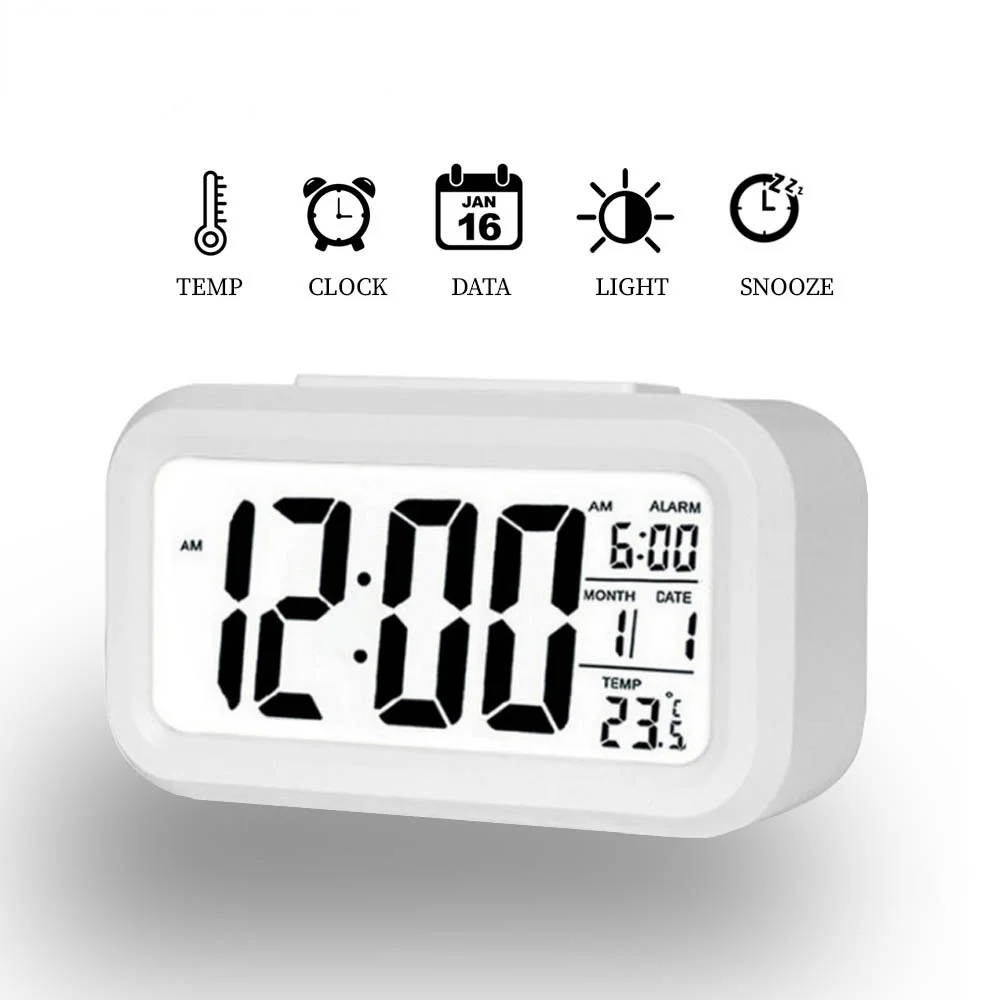 

LED Digital Alarm Clock, Electronic Digital Alarm, Bedside Table Clocks, Desk Cute Mini Desk Clocks for Home, Office