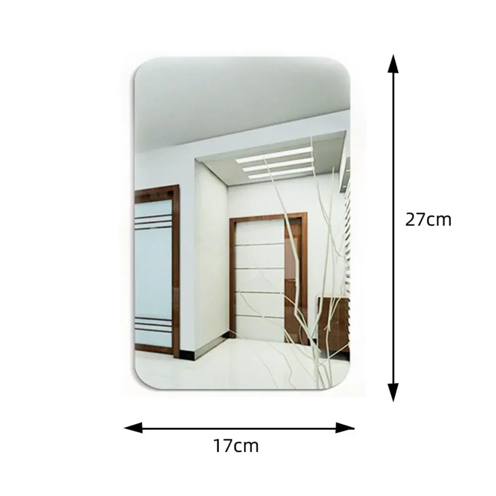 Овальный квадратный 3D акриловый зеркальный стикер на стену самоклеящийся-для