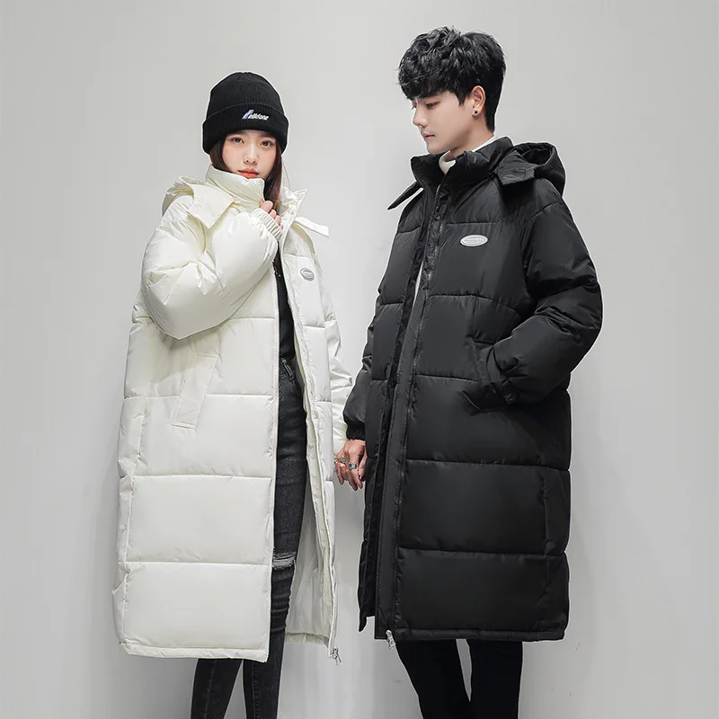 2022 Winter New Coat Over The Knee Long Loose Thick Padded Jacket