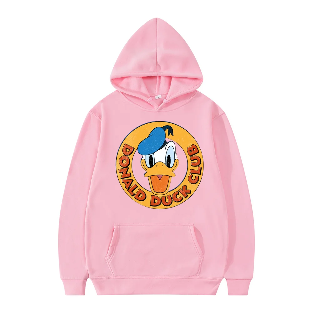 Новинка 2024 Женская толстовка с капюшоном Disney Дональд Дак мультяшный Аниме