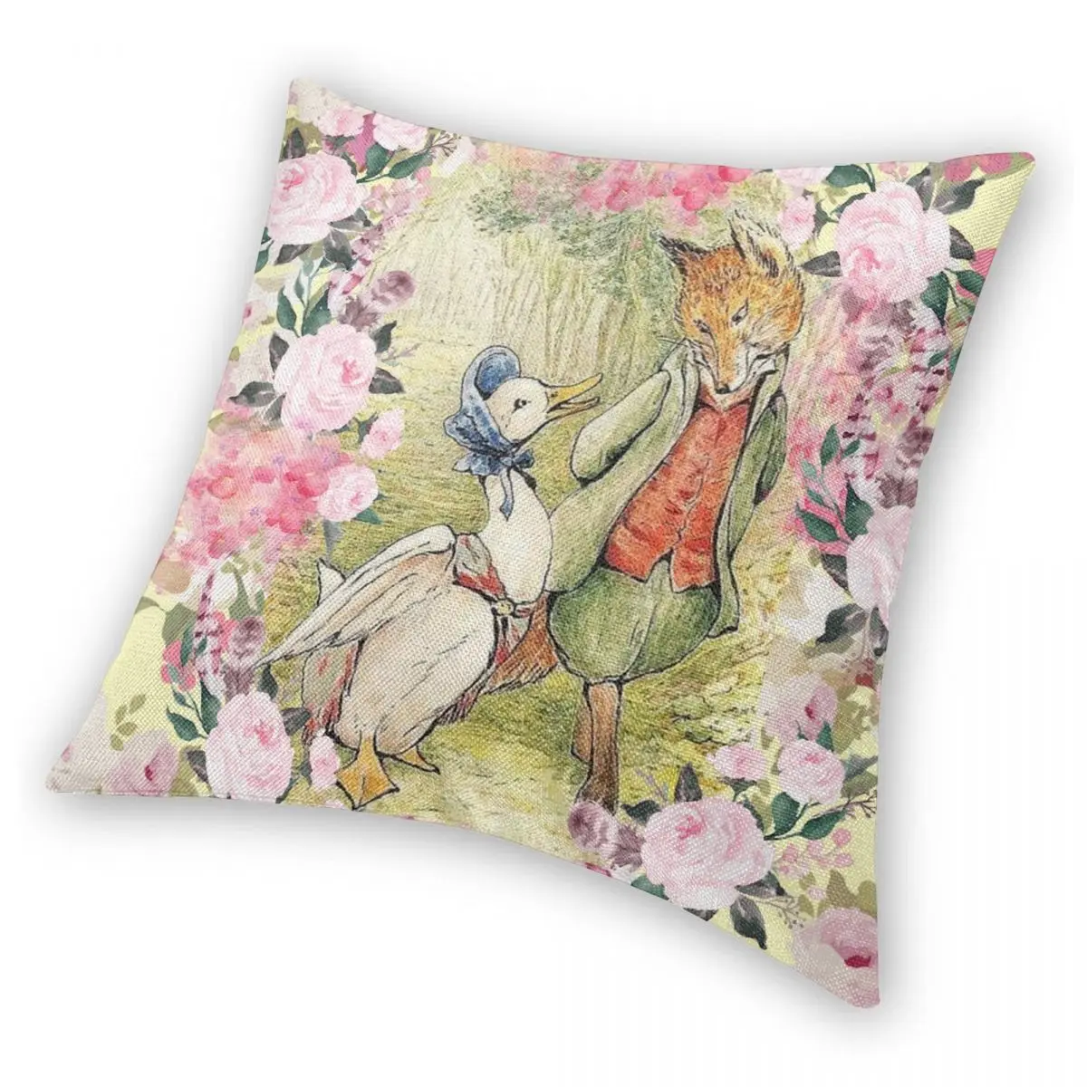 Декоративный чехол для подушки Jemima с изображением улыбки цветов Квадратной