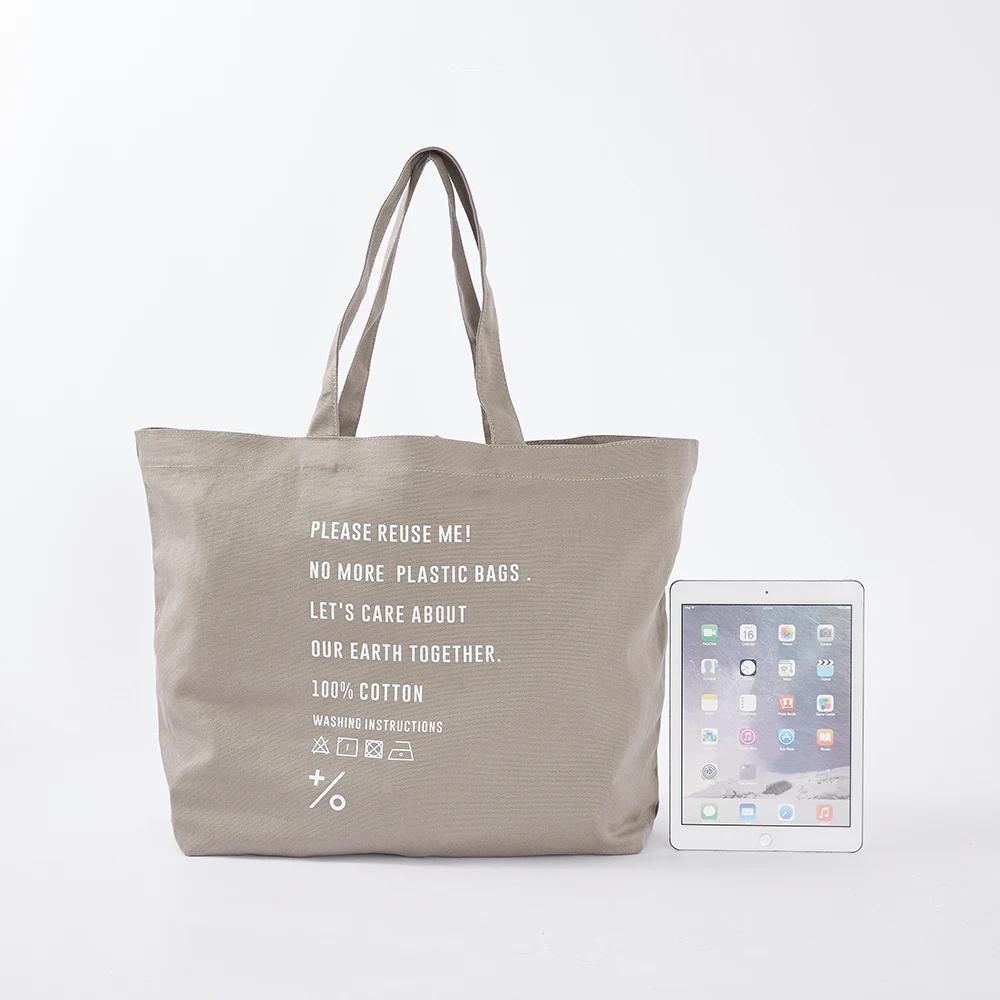 

Metersbonwe Canvas Shopping Bag Multi Color Basic Eco-Friendly Women's Hand Handle Bag Letter Print High-Capacity Bags 784406