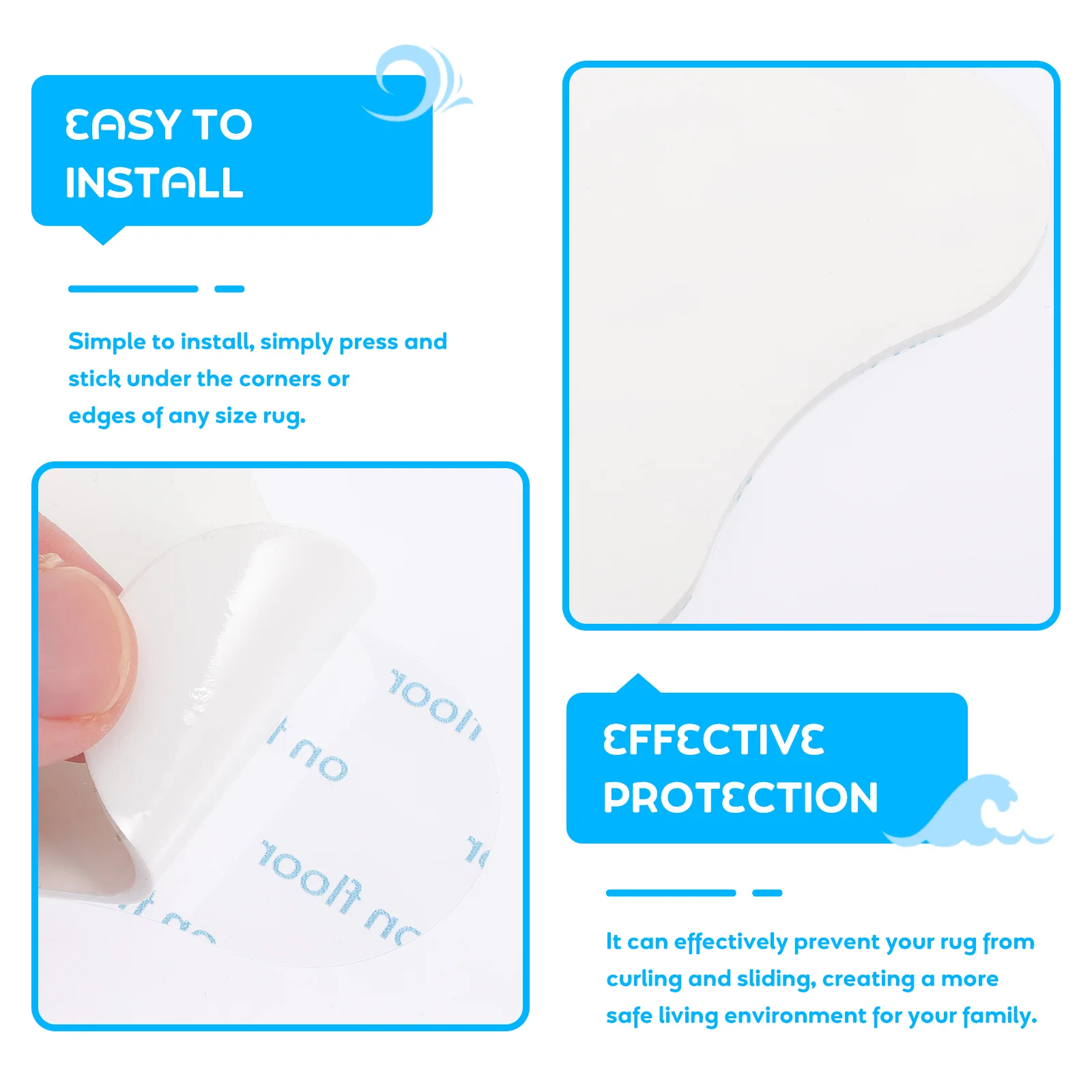 

Rug Gripper Carpet Grippers Padanti Corner Area Tape Stickers Curling Adhesive Rugs Floorcorners Mattress Sticker Holder Mat