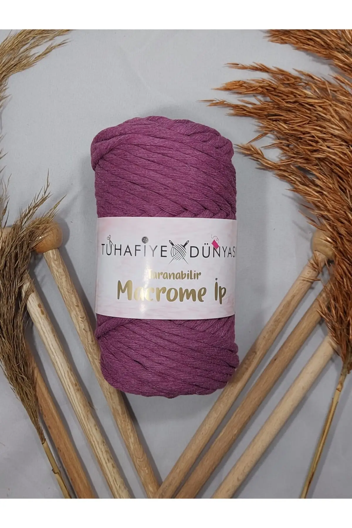 Purple screenable macrome rope 250 g Macrame Yarn DIY Craft Yarn Hobby Yarn