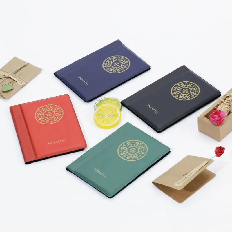 

120 Grids PU Leather Album For Coins Stamp Album Coin Display Book For Commemorative Coin Badges Tokens Album