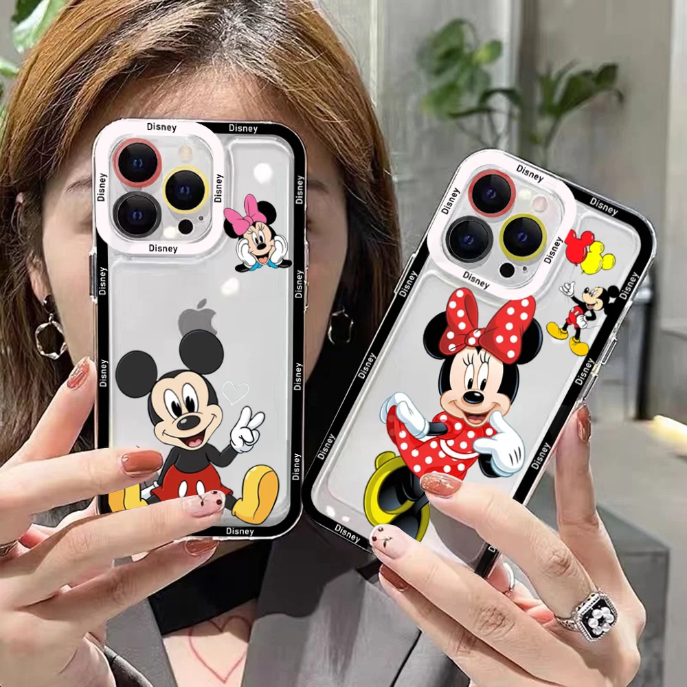 

Disney Minnie Mouse Transparent Phone Case For Xiaomi Mi 13 12 11 10 lite 11i 12S Poco M3 M4 F3 MIX 3 4 Pro Ultra 5G 4G Cover