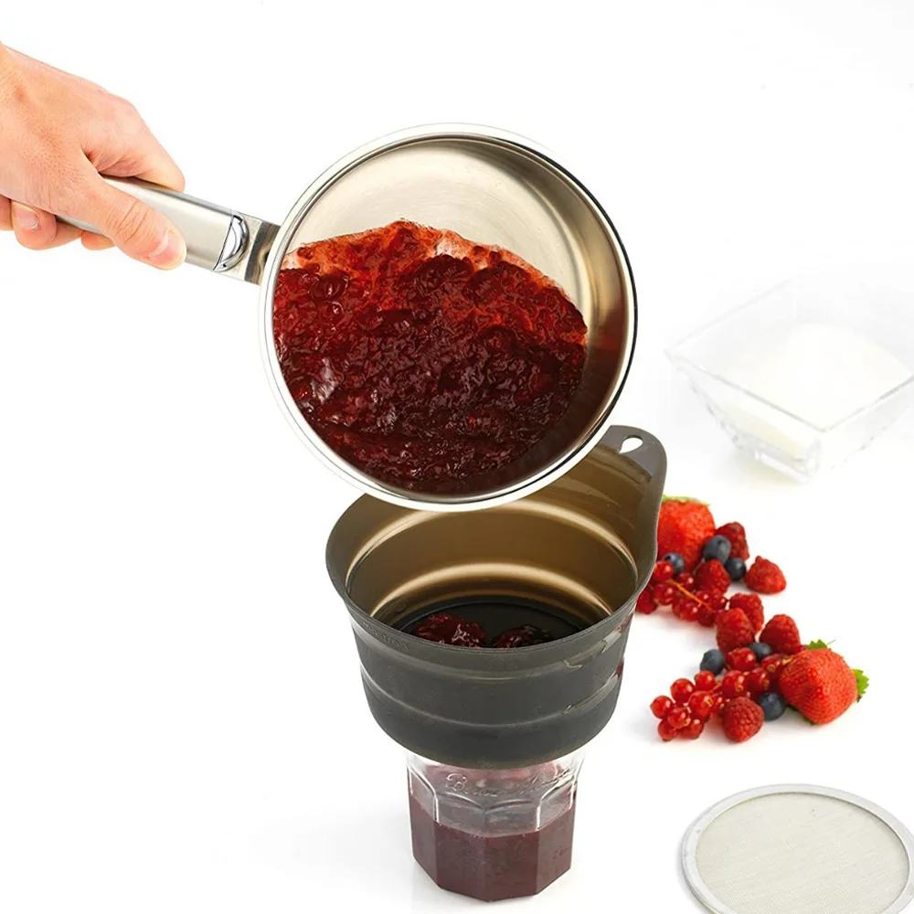 

Wine Leakage Filter Funnel Kitchen Gadget Wine Filter Red Wine Filter Jam Juice Folding Funnel Specialty Tools Kitchen Tools