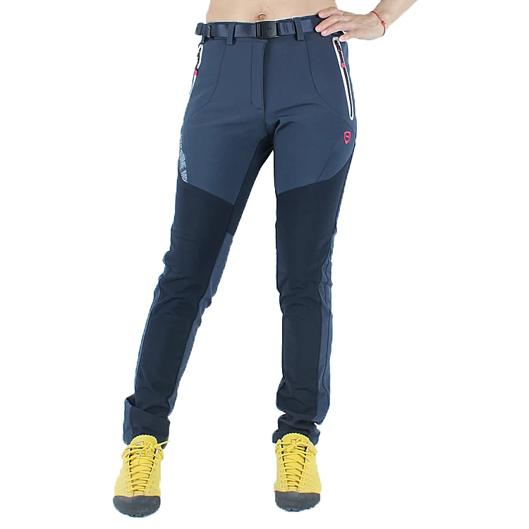 

Womens soft shell fleeece elastic slim waterproof hiking pants ladies winter windproof riding trekking mountain Camping pants