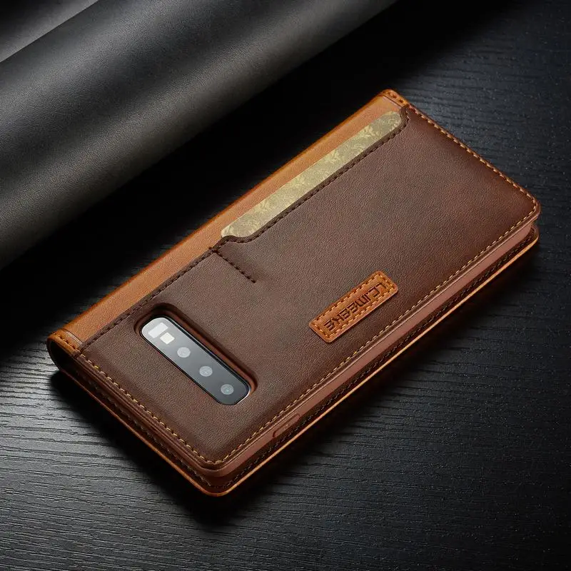 

Чехол-книжка для Samsung Galaxy S10 Plus S10E, роскошный кожаный чехол-бумажник с магнитной застежкой и подставкой, чехол для телефона Samsung S 10 E Plus, Coque