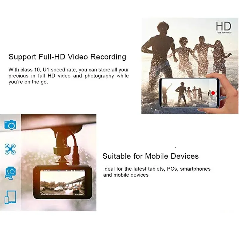 Карта Памяти Micro SD HP Class 10 U3 4K Высокоскоростная Флэш-памяти TF Для Мобильного