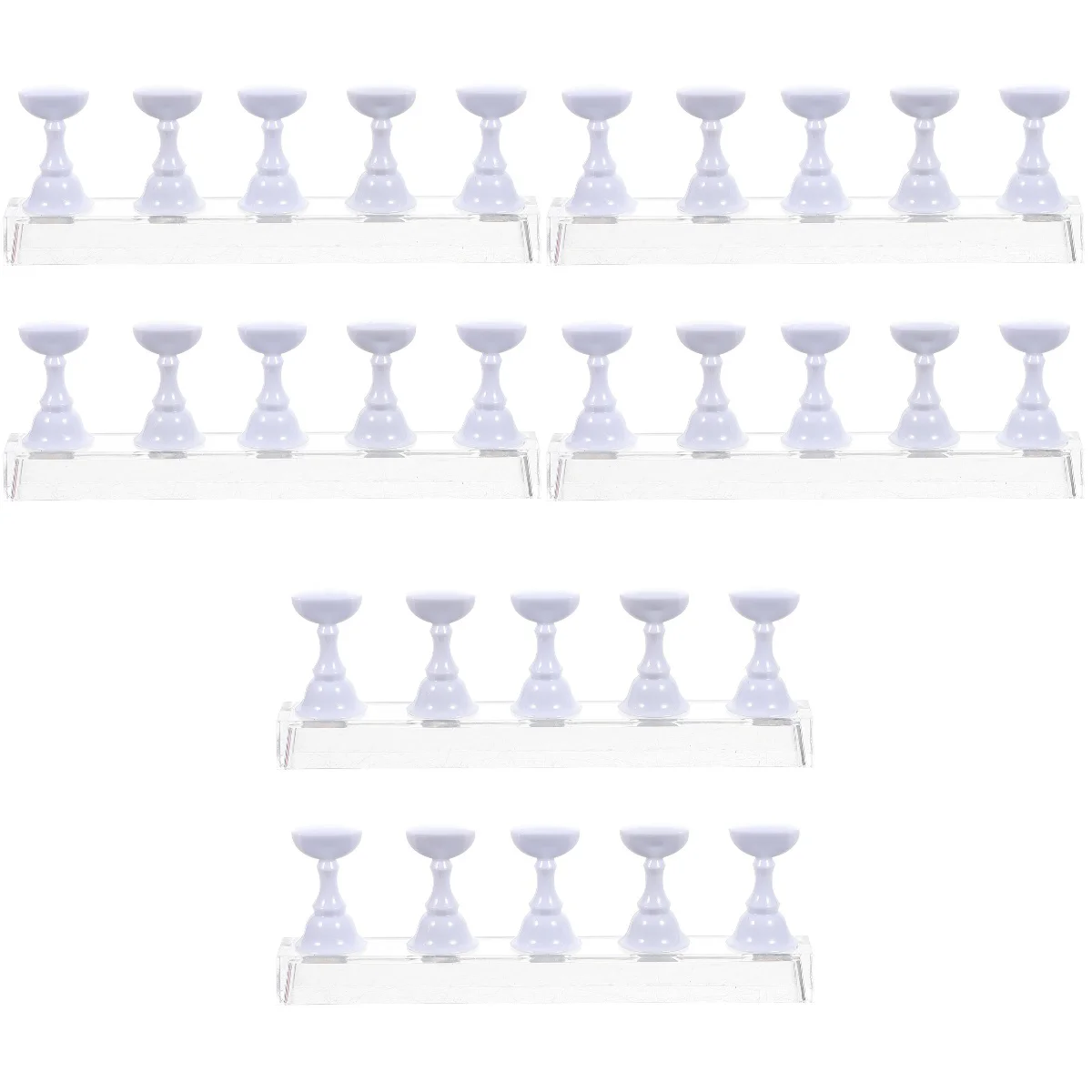

6 Sets Nail Holder Nail Practice Training Display Stand Nail Shop Supplies