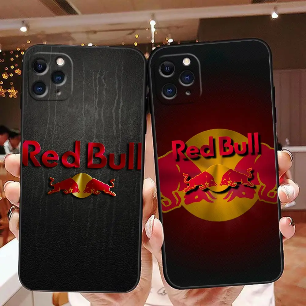 

Red Energy Bull Hot Drink Phone Case For Apple iPhone14 13 12 11 Pro Max Mini XR X XS 8 7 SE Plus Max Black Cover Fundas Coques