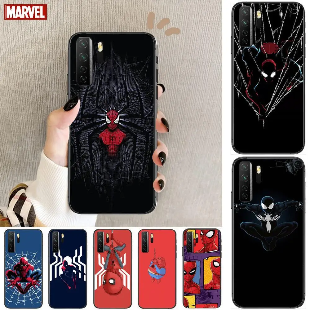

MARVEL Spider-Man Black Soft Cover The Pooh For Huawei Nova 8 7 6 SE 5T 7i 5i 5Z 5 4 4E 3 3i 3E 2i Pro Phone Case cases