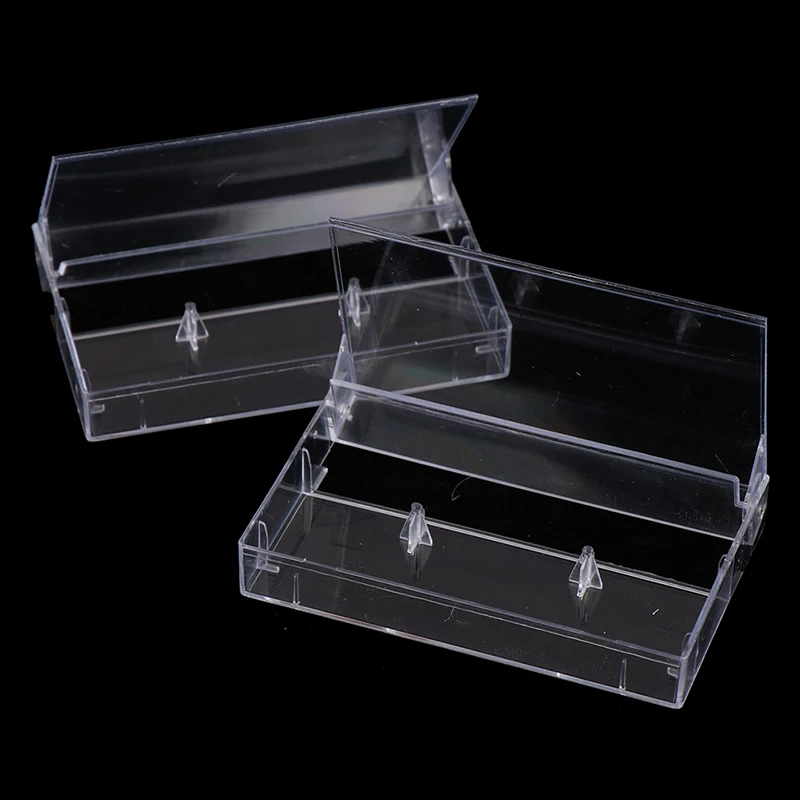 10Pcs Transparent Dustproof Box Recording Blank Cassette Case Audio Storage Box 11*7*1.5cm