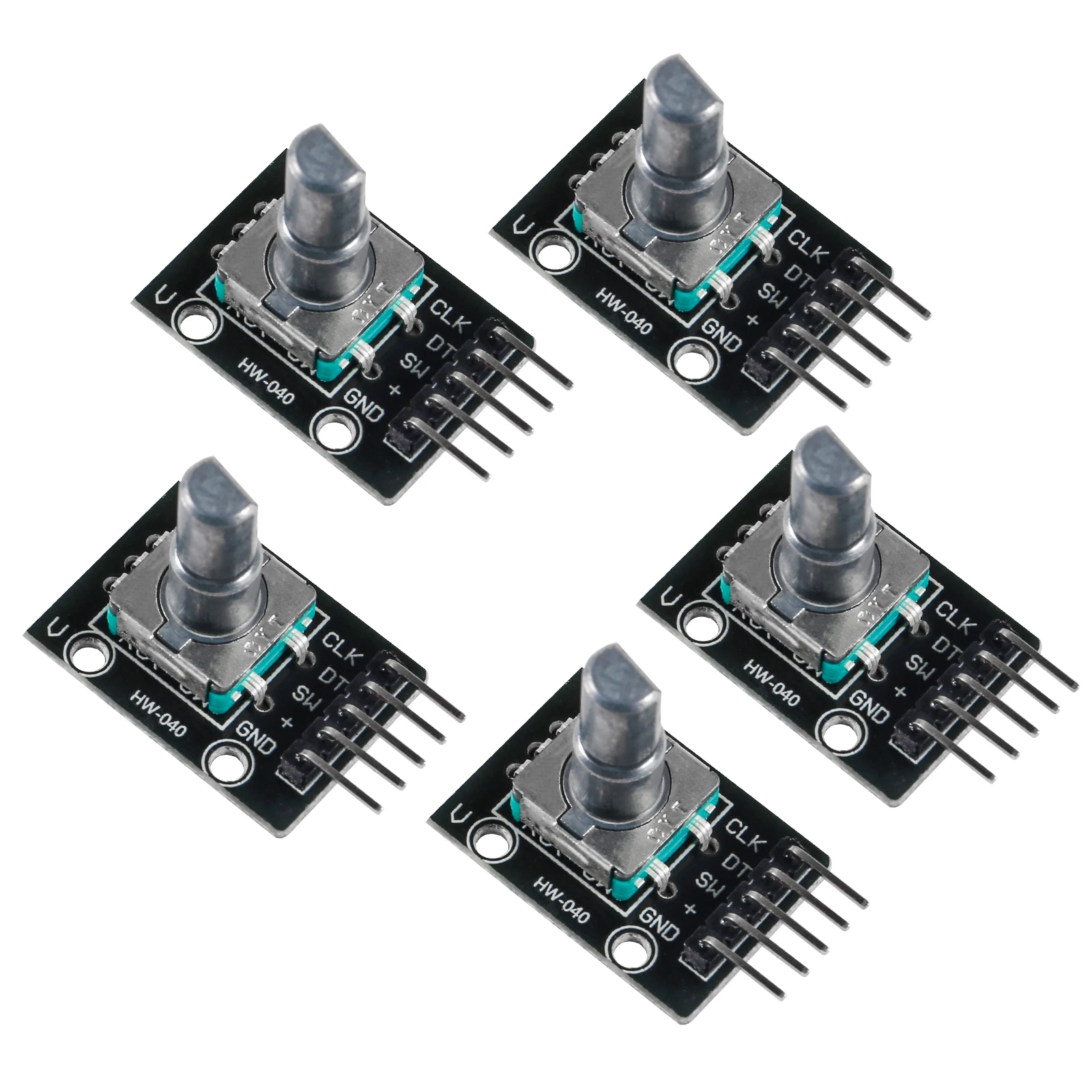 

5Pcs 360 Degrees Rotary Encoder Module For Arduino Brick Sensor Switch Development Board KY-040 With Pins