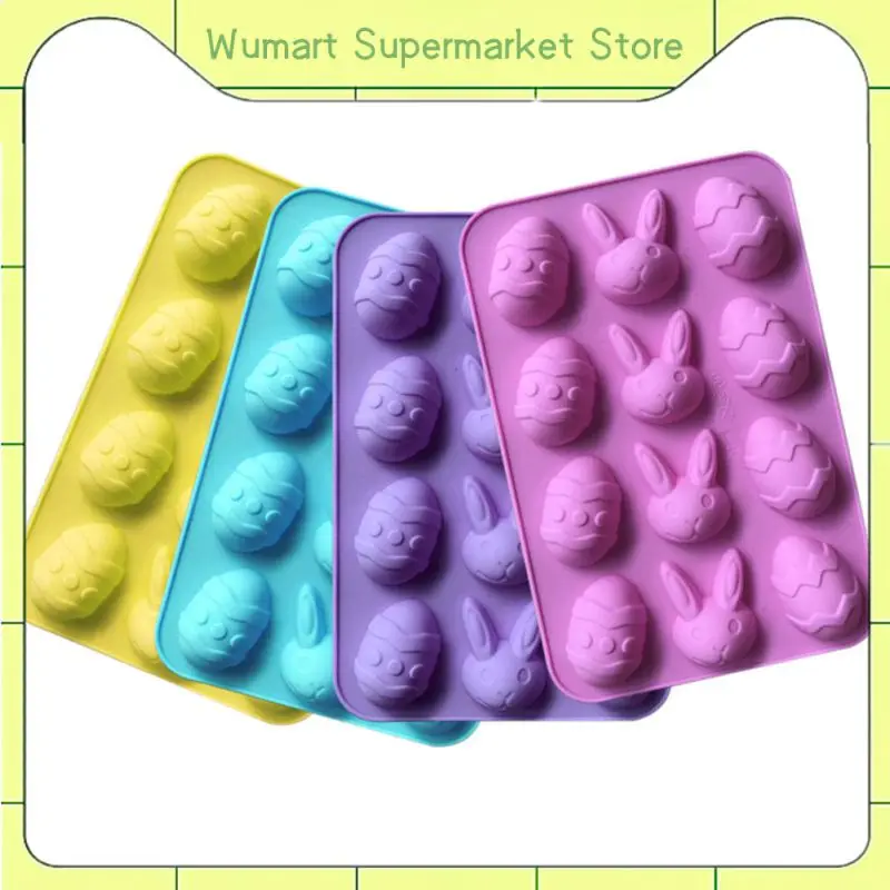 

1PC 3D Easter Surprise Egg Rabbit Shape Chocolate Silicone Mold Diy Baking Tray Pastry Fondant Soap Cake Mould 2021 Easter Decor