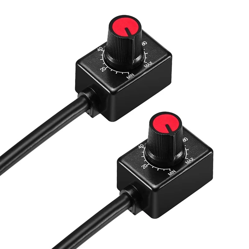 

4X DC 0/1-10V Knob LED Dimmer, Low Voltage Passive Dimmer PWM Dimming For 0-10V Or 1-10V Dimmable Electronic LED Driver