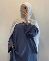 ramadan eid satin abaya dubai turkey muslim hijab dress plain closed belted abayas for women african islam clothing kaftan robe