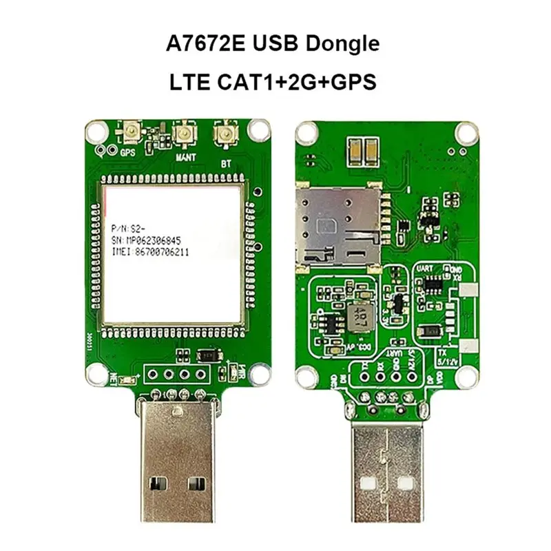 Фото CABE-Simcom A7672E USB-ключ LTE CAT1 Модуль SIMCOM A7672E-FASE Поддержка разрыва для Европы/Среднего Востока/Африки №3