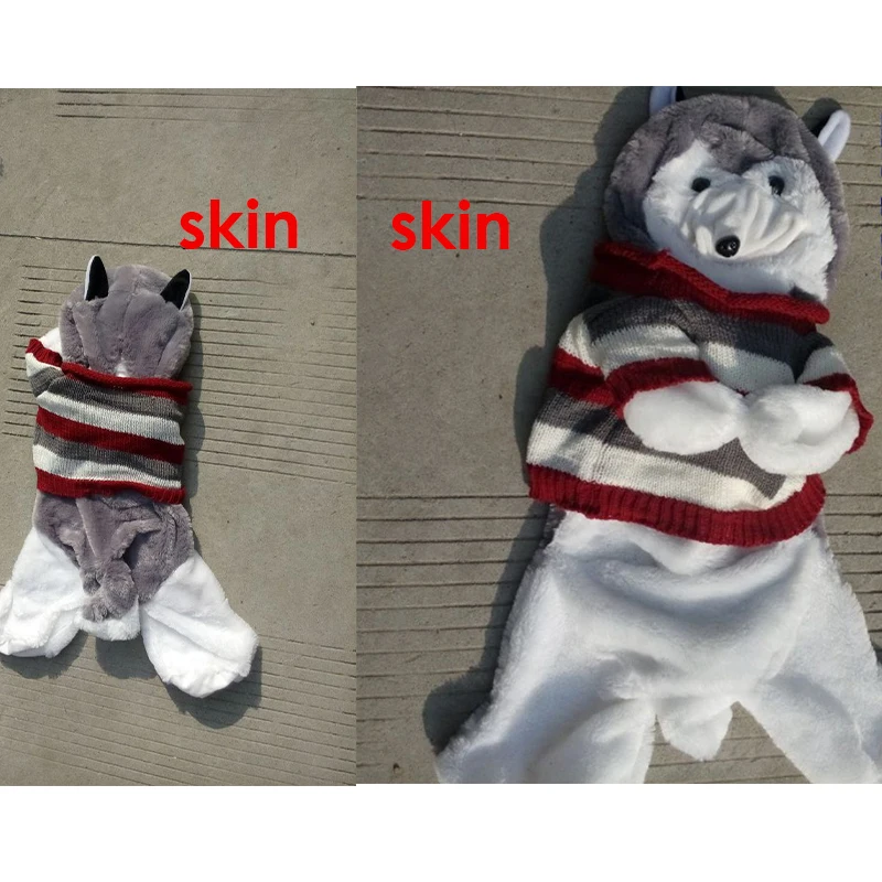 JUST SKIN 120cm Husky dog skin plush toys, teddy bears hull. Large animal coat factory wholesale