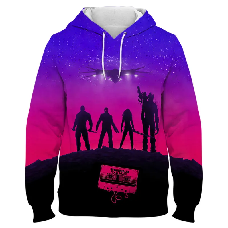 

Clothes Men Marvel Movie Guardians of the Galaxy 3D Print Cool Women Sweatshirts Spring Harajuku Children Hoodie Plus Size