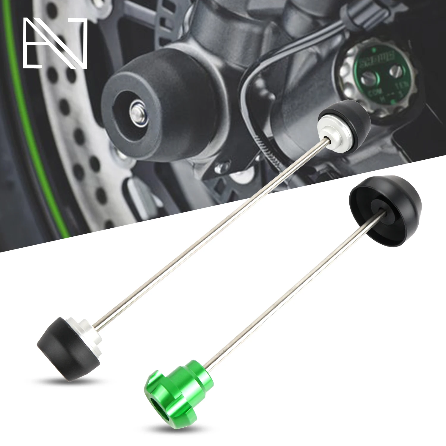 Motorcycle Front Rear Wheel Axle Fork Sliders Crash Protector For Kawasaki H2 2015-2022 H2R 2015-2020