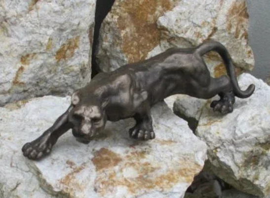 Статуэтка Пантера большая Кошка Тигр Пума Леопард Ягуар Скульптура Бронзовый