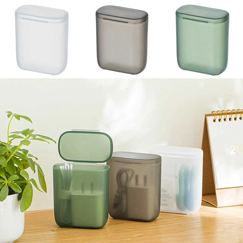 

Portable Data Cable Storage Box Charging Cable Charger Finishing Artifact Desktop Power Cable Management Box Winding Device
