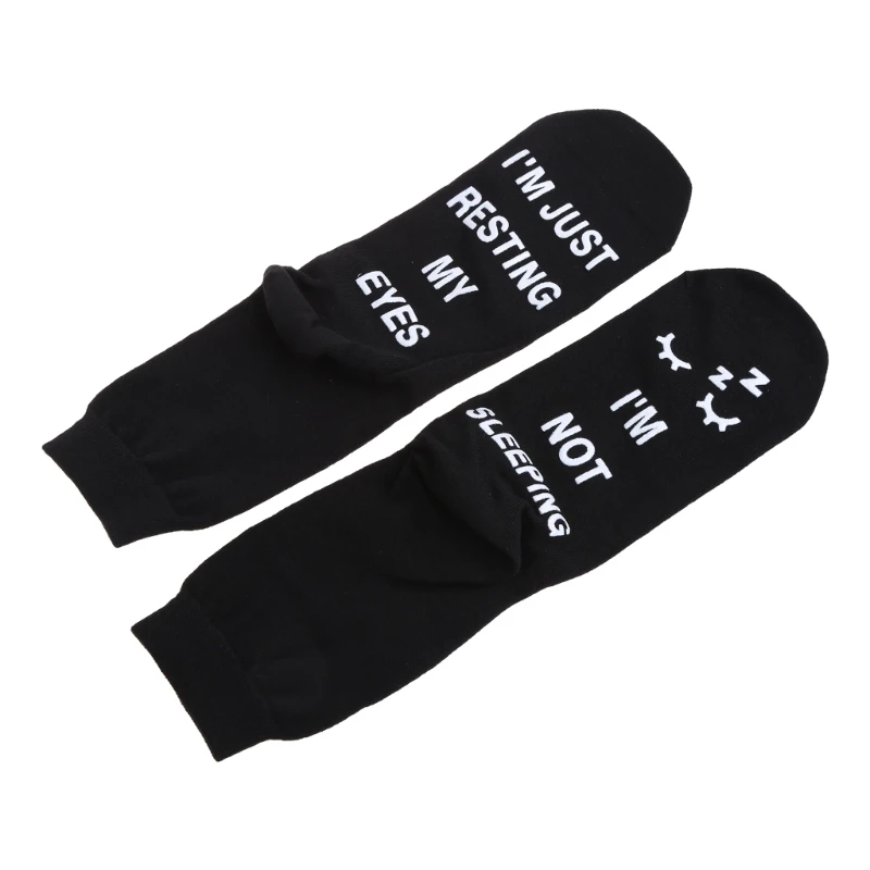 

Men Women Novelty Funny Saying Ankle Socks I Am Not Sleeping Just Resting My Eyes Letters Crew Hosiery Birthday Gifts for Dad