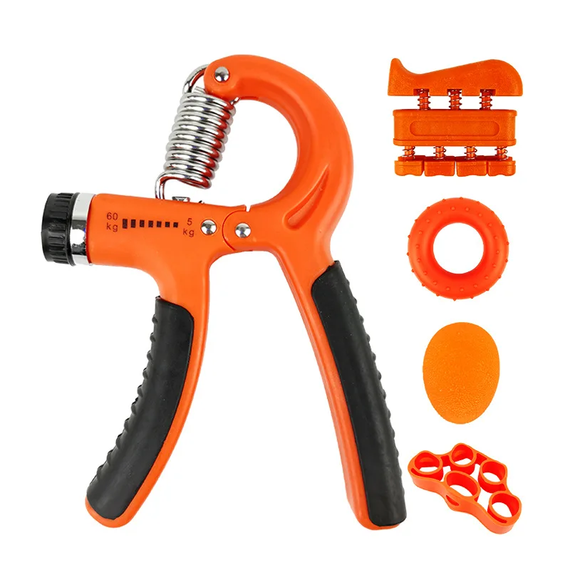 

HOT Adjustable Grip Set Including Grip Ball, Five Finger Trainer, Finger Strength, Grip Ring Portable Fitness Set