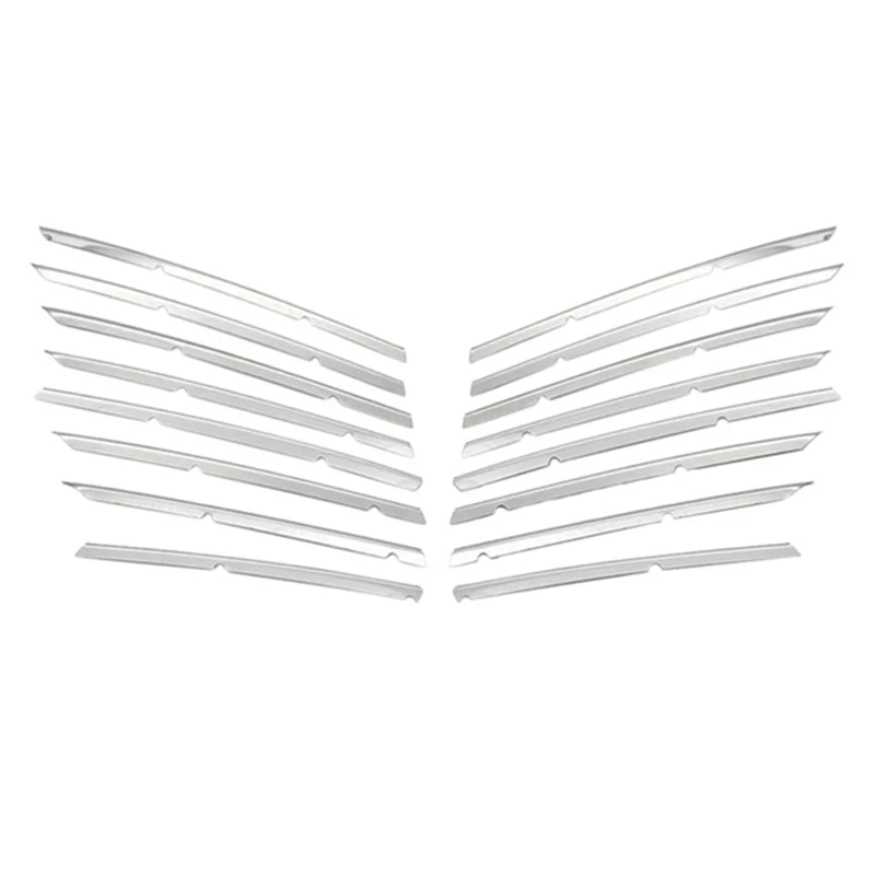 

16PCS Front Fog Light Bottom Mouldings Cover Grille Trim for 3008 GT 2017 2018 2019 2020 5008 GT 2017-2020