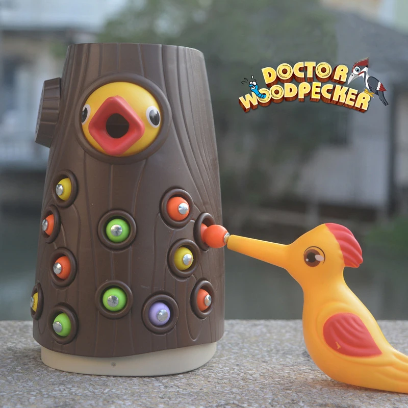 Магнитная игрушка для малышей черви ловли древесины и кормления набор игрушек