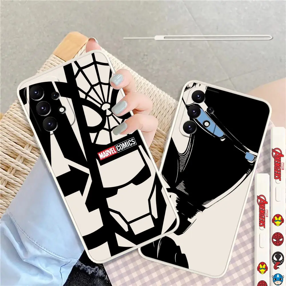 

Marvel Iron Man Spider-Man Logo Cover For Samsung A91 A81 A73 A72 A71 A53 A52 A51 A42 A33 A32 A31 A23 A22 A21S A14 A13 A12 Case