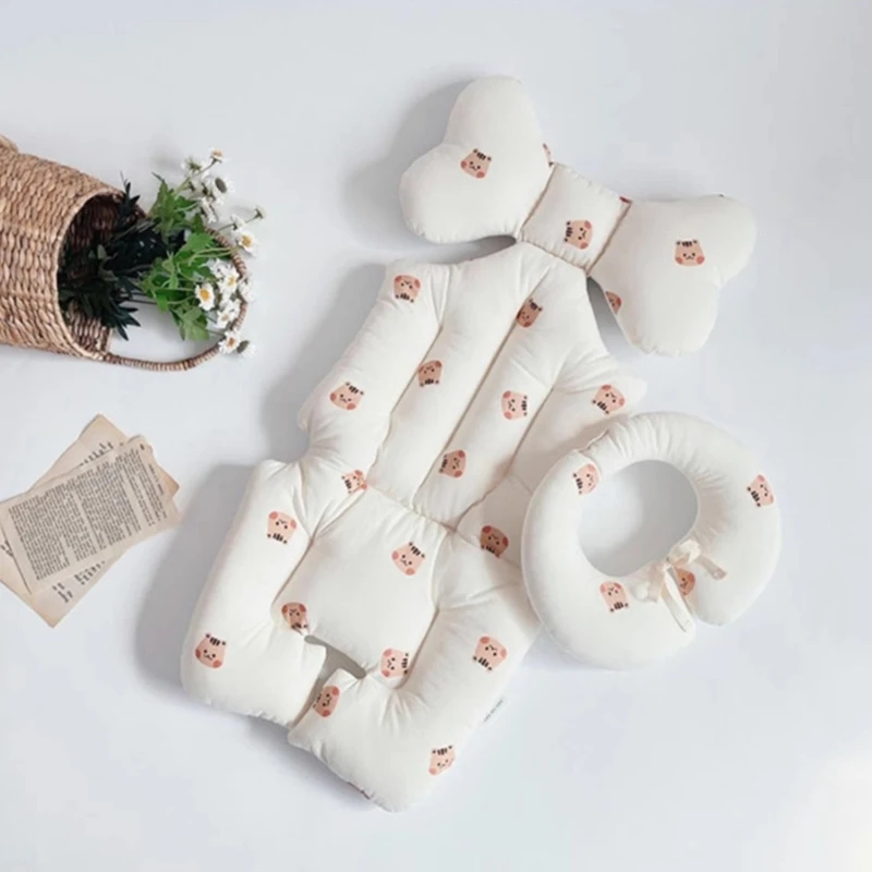 Korean Baby Stroller Cushion Pad Thick Warm Cartoon Print Cotton Car High Chair Liner Mat Cover Protector Pram Accessories Korean Baby Stroller Cushion Pad Thick Warm Cartoon Print Cotton Car High Chair Liner Mat Cover Protector Pram Accessories