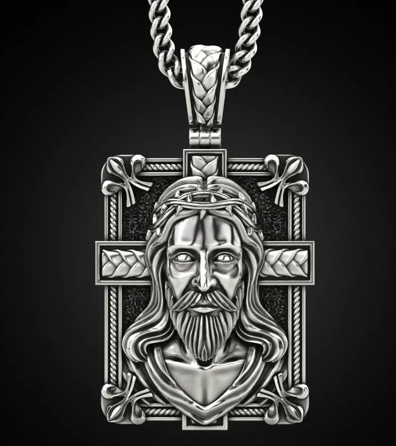 

Мужской кулон с Иисусом 20 г, рельефное Религиозное искусство, кулон из серебра 925 пробы